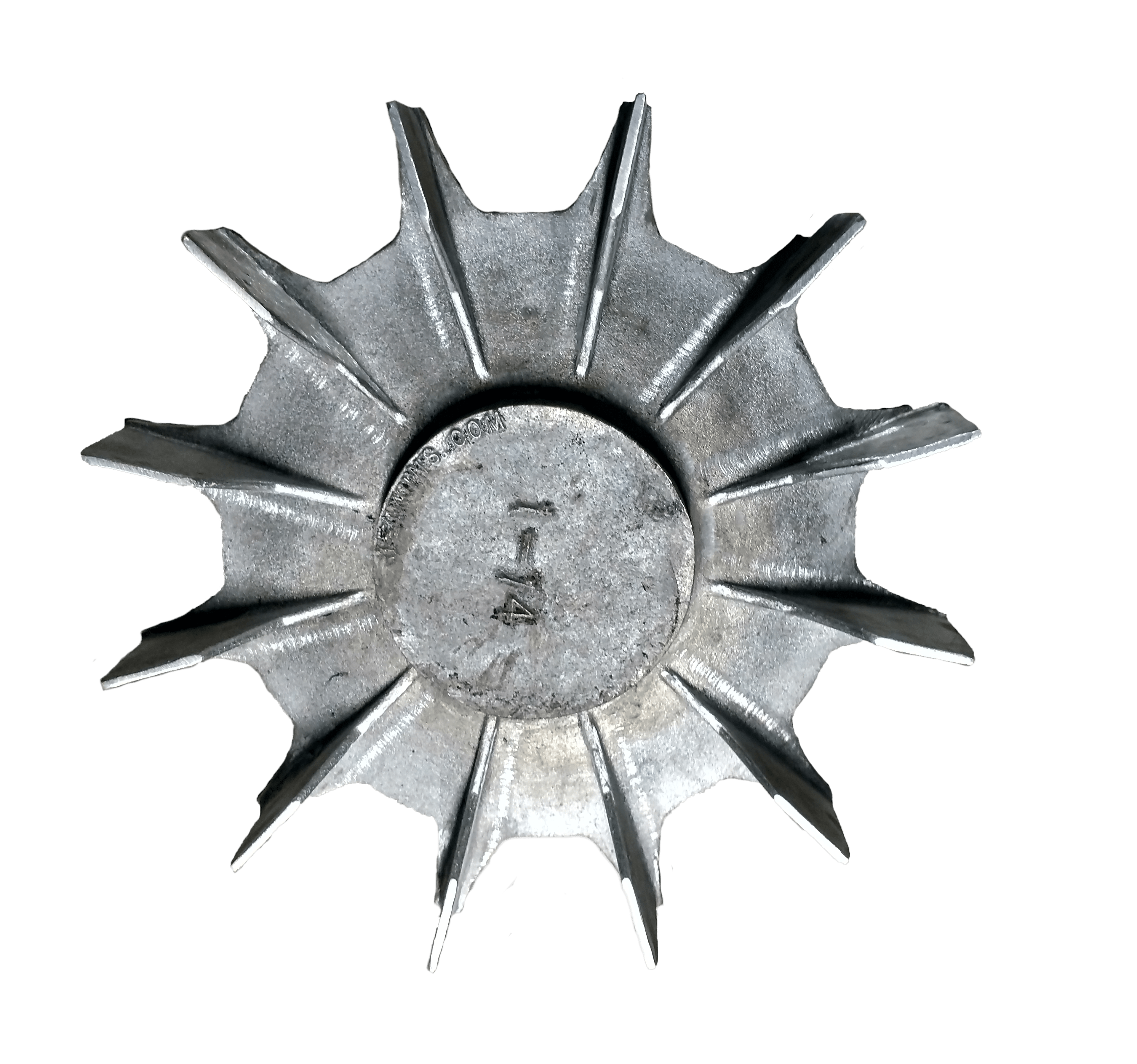 Top view of 14-5/8 inch OD Fan from Jenkins Electric
