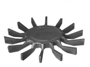 Front view of 12-5/8 inch OD Fan Model 4 from Jenkins Electric