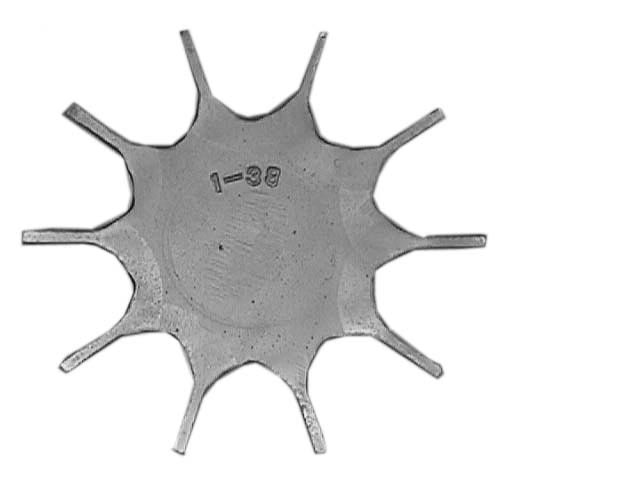 Bottom view of 14-1/4 inch OD Fan from Jenkins Electric
