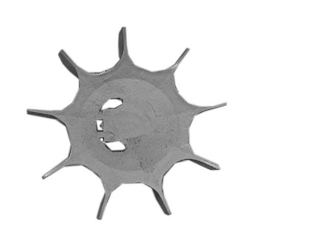 Bottom view of the 10-3/8 inch OD Fan Model 2 from Jenkins Electric