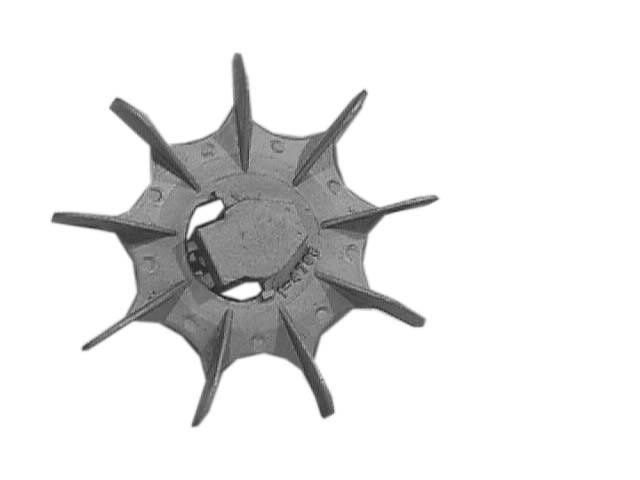 Top view of the 10-3/8 inch OD Fan Model 2 from Jenkins Electric