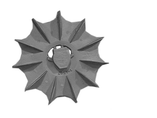 Top view of 12-1/8 inch OD Fan from Jenkins Electric