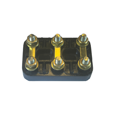 Jenkins Electric 6-post terminal block, 100A,82x52mm